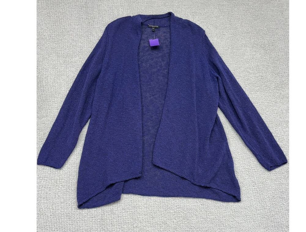 Eileen Fisher Navy Blue Long Sleeve Topper Size 1X #69790